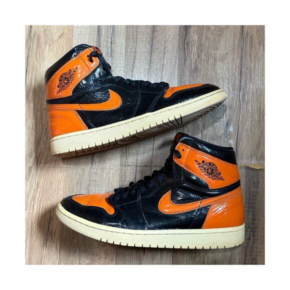 Jordan 1 High Retro OG Shattered Backboard 3.0 Patent Black Orange main image 4